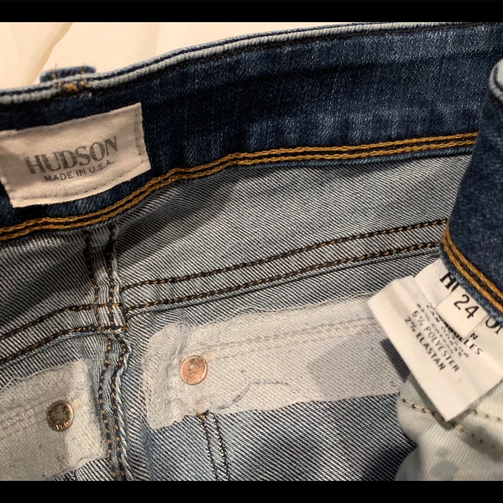 Hudson cropped/rolled jeans - size 24 - Picture 3 of 4